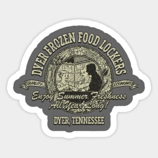 Dyer Frozen Food Lockers 1941 Sticker